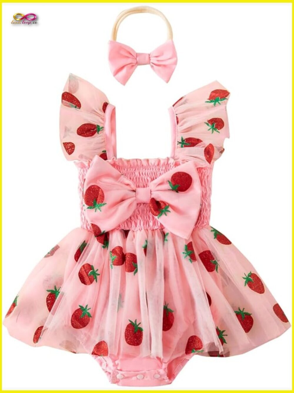 Tulle Ruffle Sleeveless Romper Dress Cute Infant Onesie